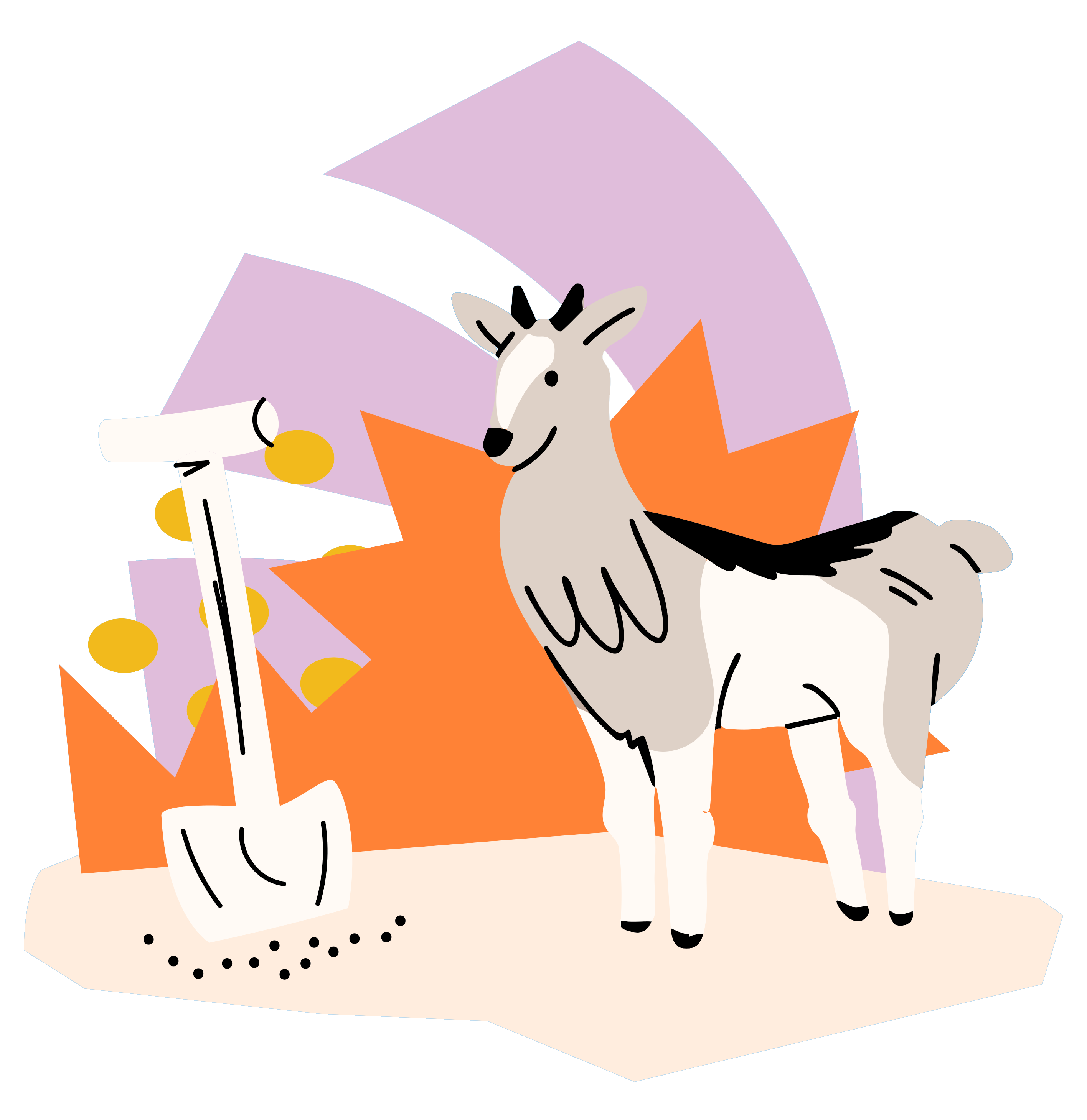 Flora Ziegen-Illustration